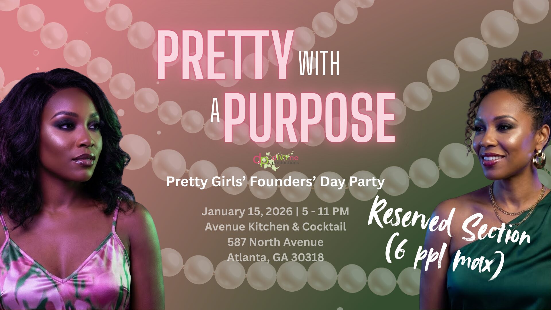 Pretty with a Purpose Reserved Section (6 people max)